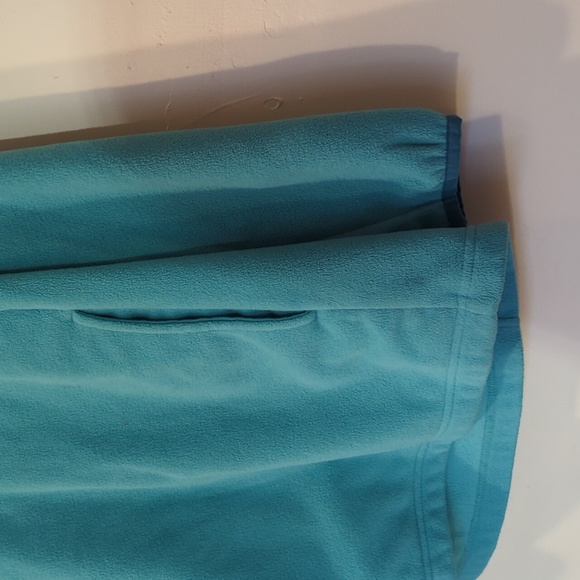 Teal aqua Land's End fleece Hoodie S worn once, perfect condition - Picture 3 of 5